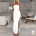 Tube Top Slit Dress