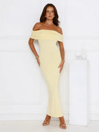 Women's One-Shoulder Backless Bodycon Long Dress