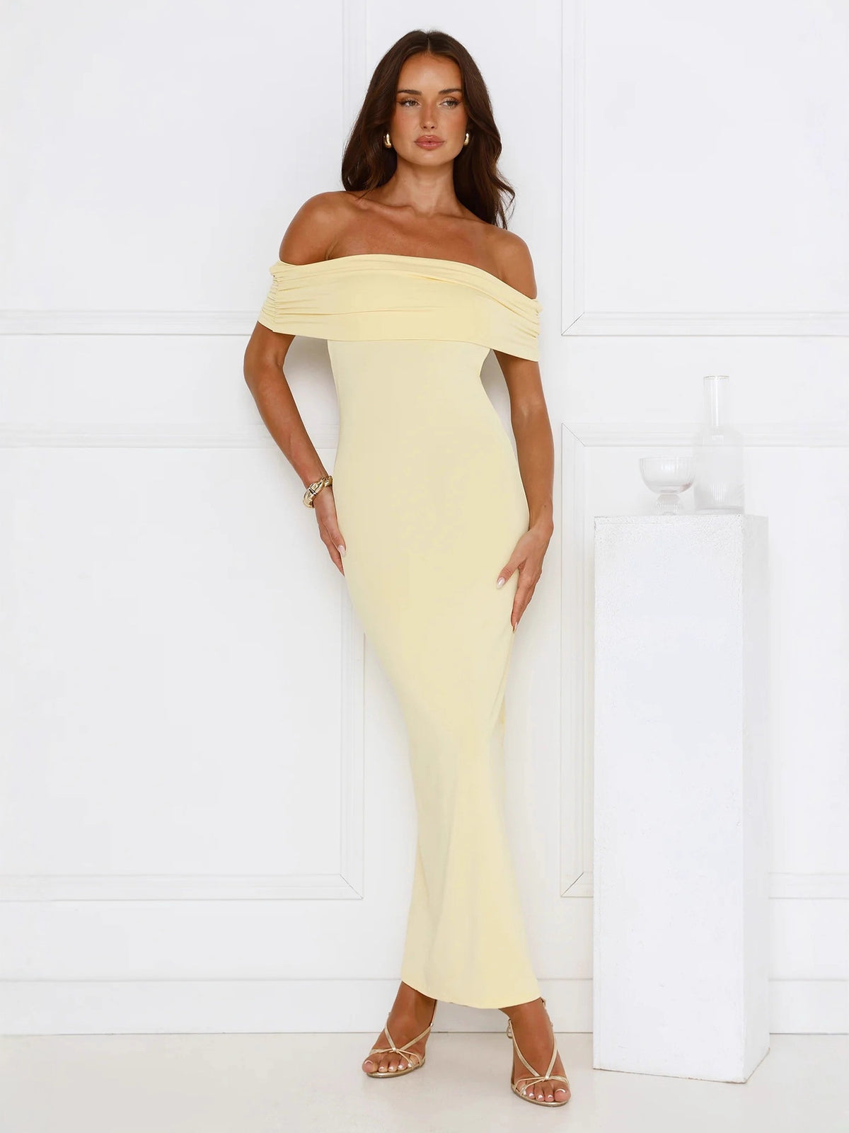 Women's One-Shoulder Backless Bodycon Long Dress
