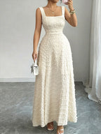 Jacquard Square Neck Dress