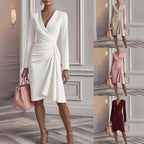 Long Sleeve V-Neck Dress