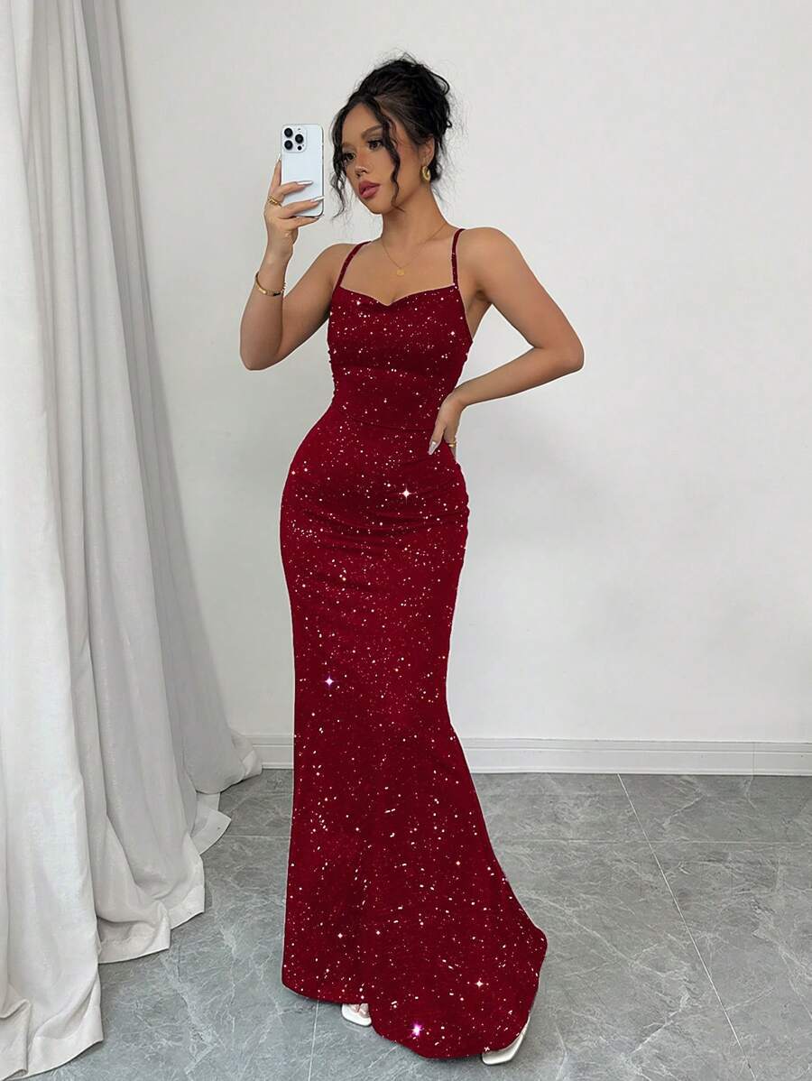 Womens Backless Maxi Dress