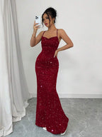 Womens Backless Maxi Dress