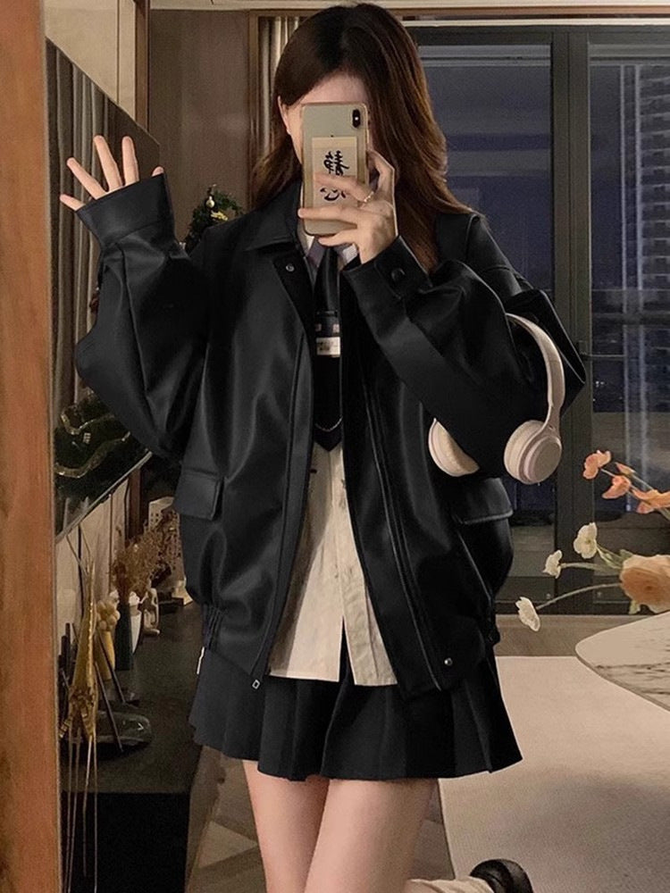 Womens Faux Leather Jacket