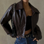Retro Leather Women Jacket