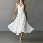 Halter Neck Keyhole Dress