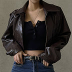 Retro Leather Women Jacket