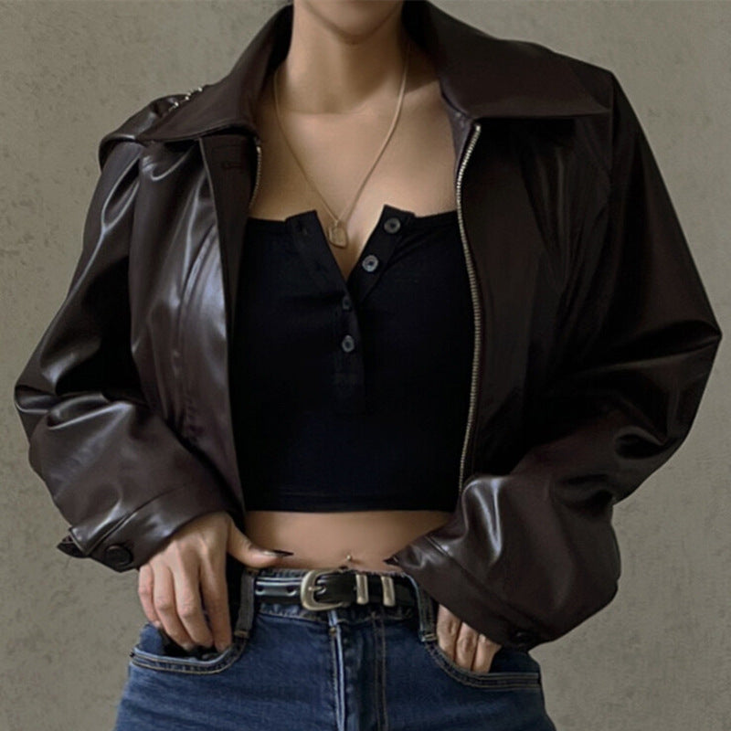 Retro Leather Women Jacket