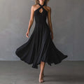 Halter Neck Keyhole Dress