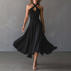 Halter Neck Keyhole Dress