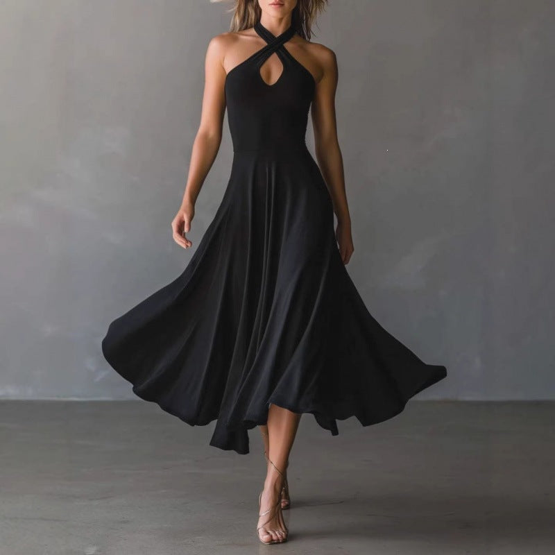 Halter Neck Keyhole Dress