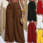 Womens High Waist Wide Leg Trousers