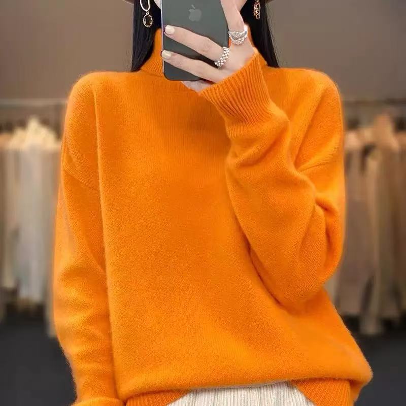 Womens Turtleneck Knit Sweater