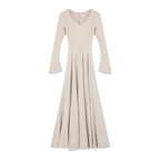 Women's V-Neck Knitted Dress
