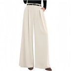Womens High Waisted Wide Leg Dress Pants