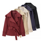 Womens Belted Short Jacket