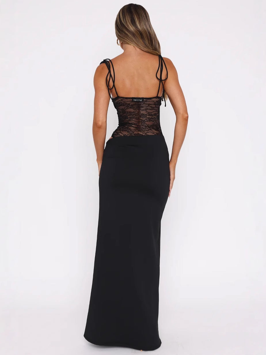 Elegant Lace Stitching Dress