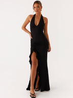 Womens Halterneck Long Dress