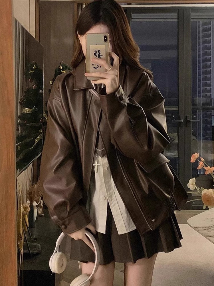Womens Faux Leather Jacket