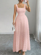 Jacquard Square Neck Dress