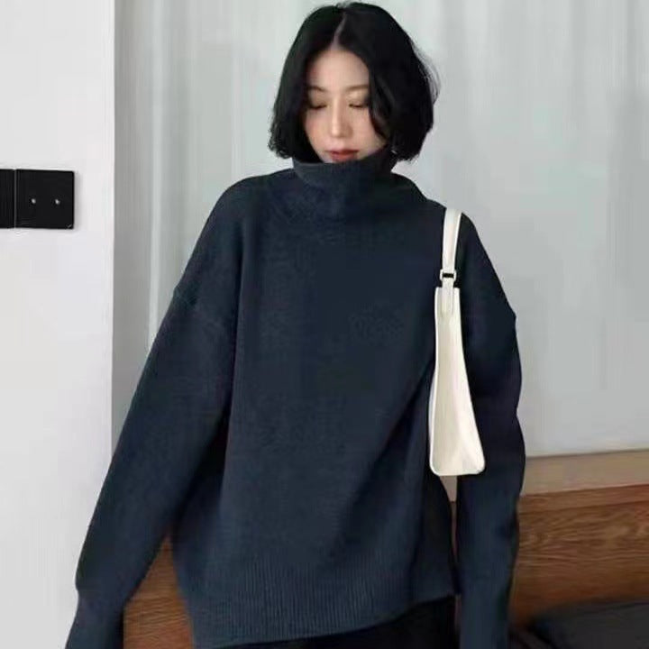 Womens Turtleneck Knit Sweater