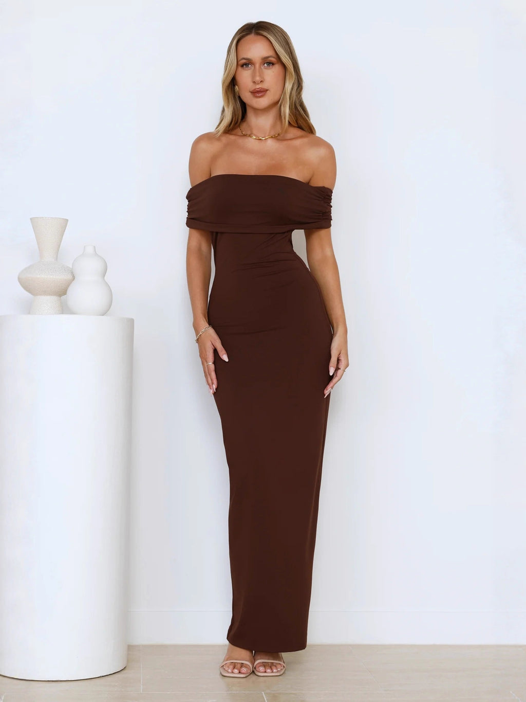 Women's One-Shoulder Backless Bodycon Long Dress