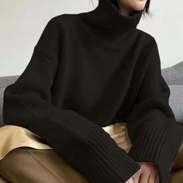Womens Turtleneck Knit Sweater