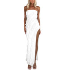 Tube Top Slit Dress