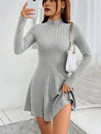 Slim Fit Long Sleeve Knit Dress