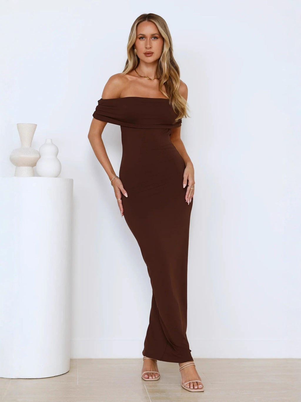 Women's One-Shoulder Backless Bodycon Long Dress