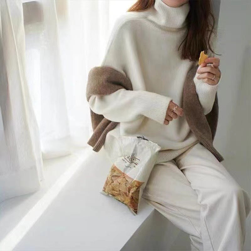 Womens Turtleneck Knit Sweater