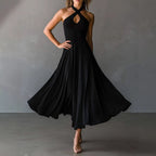 Halter Neck Keyhole Dress