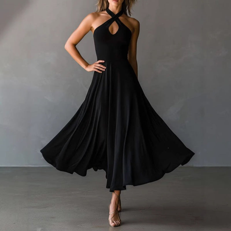 Halter Neck Keyhole Dress