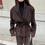 Retro Suede Long Sleeve Jacket
