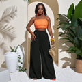 Womens High Waist Wide Leg Trousers