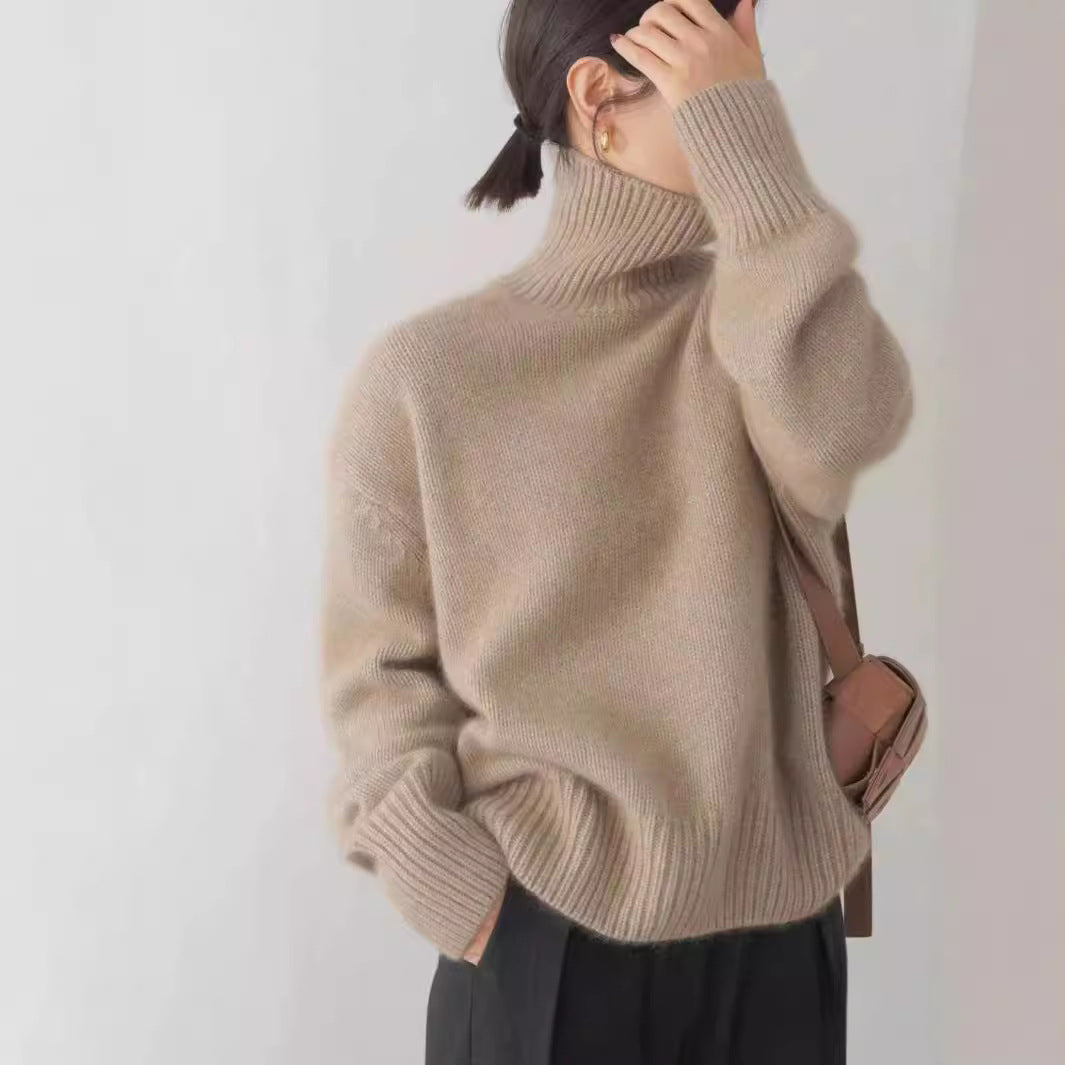 Womens Turtleneck Knit Sweater
