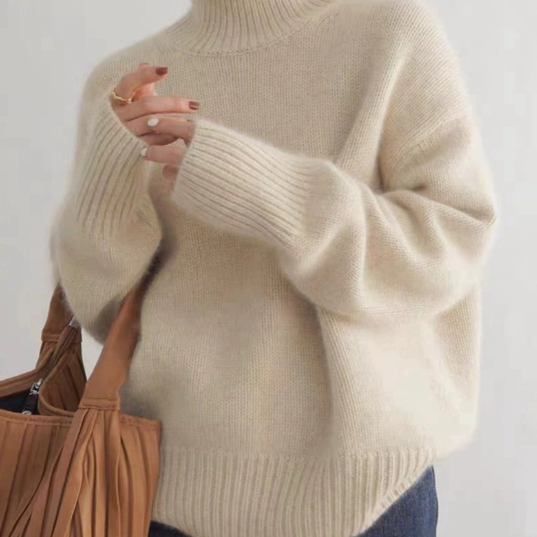 Womens Turtleneck Knit Sweater