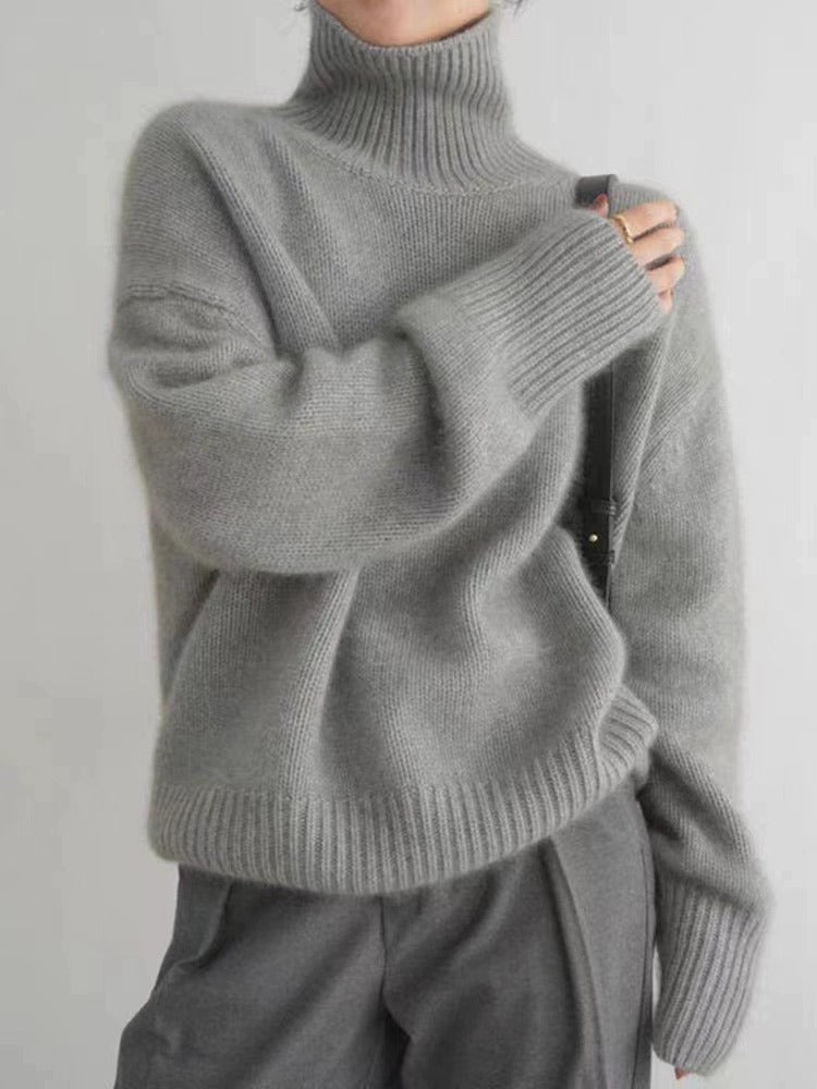 Womens Turtleneck Knit Sweater