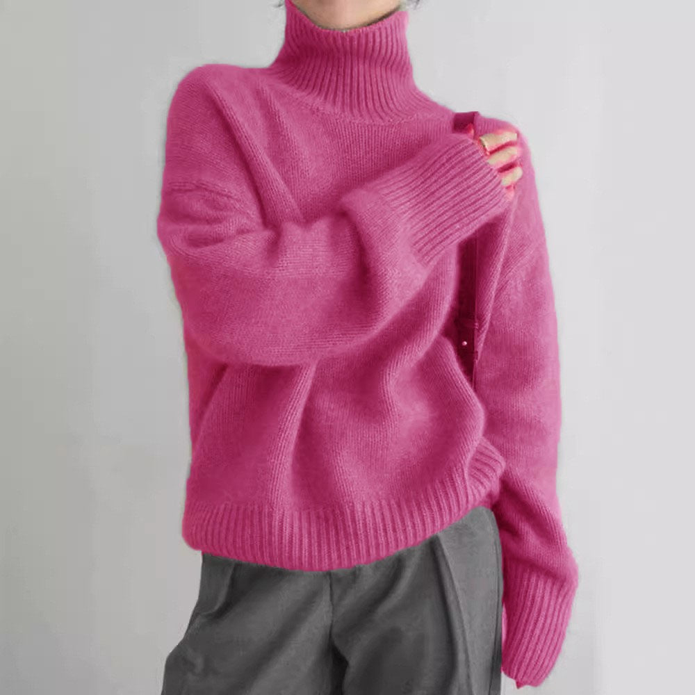 Womens Turtleneck Knit Sweater